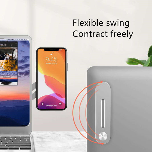 Smartphone with a stand attached to it, showing flexibility and ease of use.