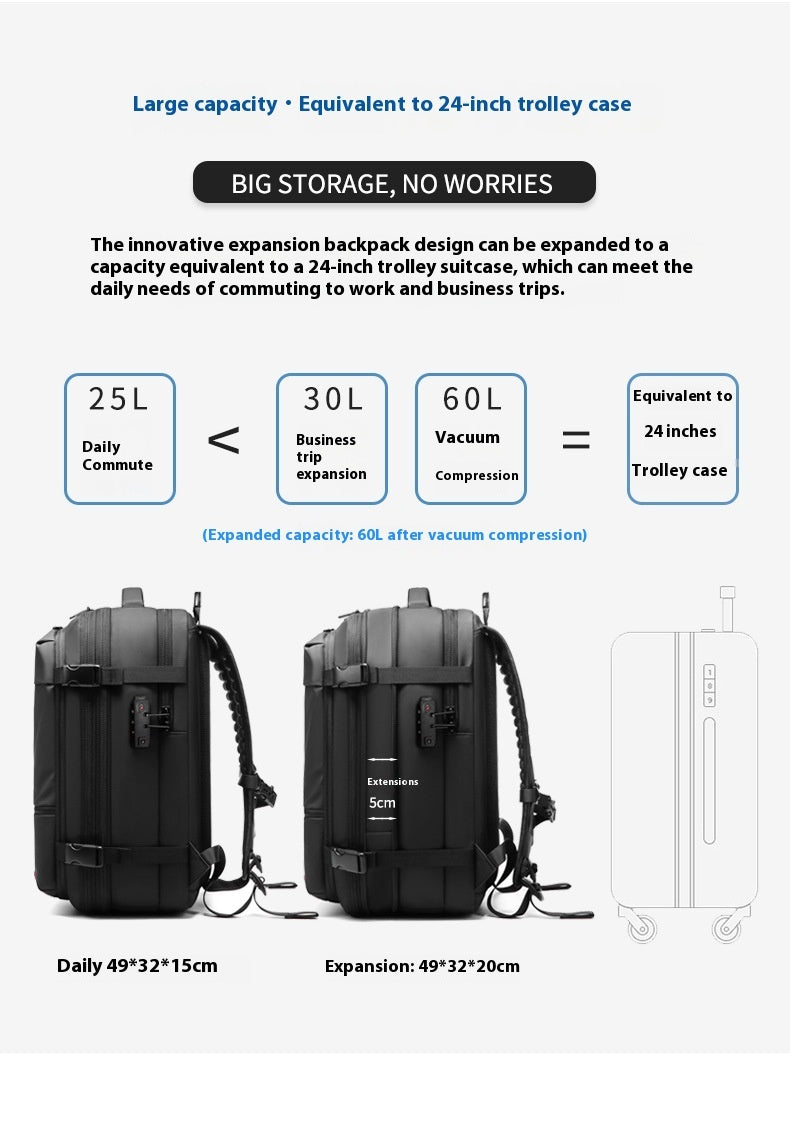 Men's Large-capacity Backpack Anti-theft - Yawmii
