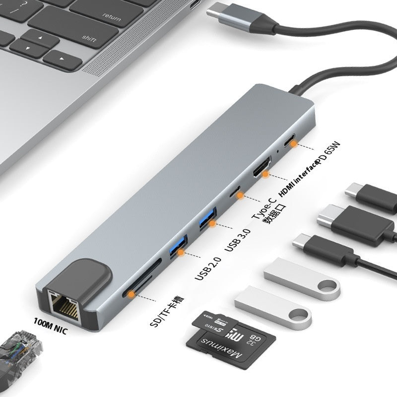 Type-c 7-in-1 Expansion Dock HDMI Projection Screen Usb Hub30 Multi-function Cable Seperater - Yawmii