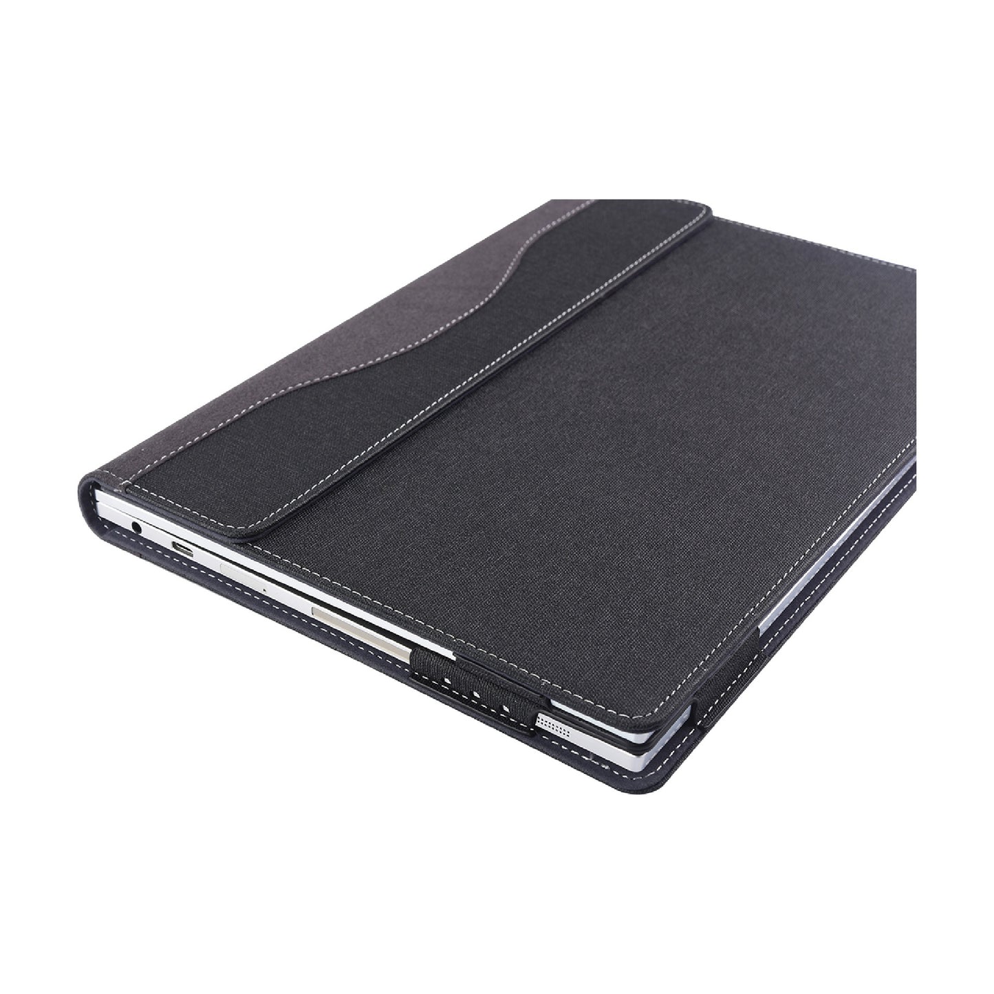 Black tablet case on a white background