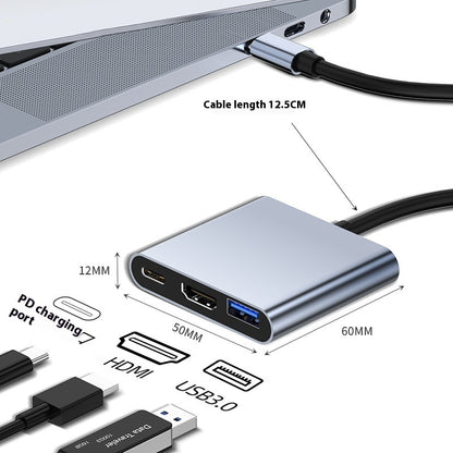 Type-c 7-in-1 Expansion Dock HDMI Projection Screen Usb Hub30 Multi-function Cable Seperater - Yawmii