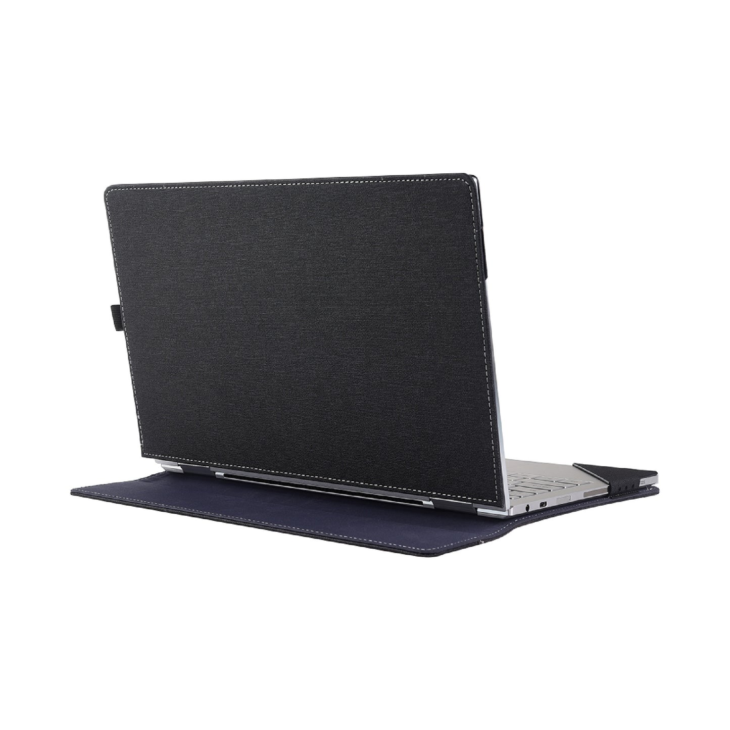 Black laptop case on a white background