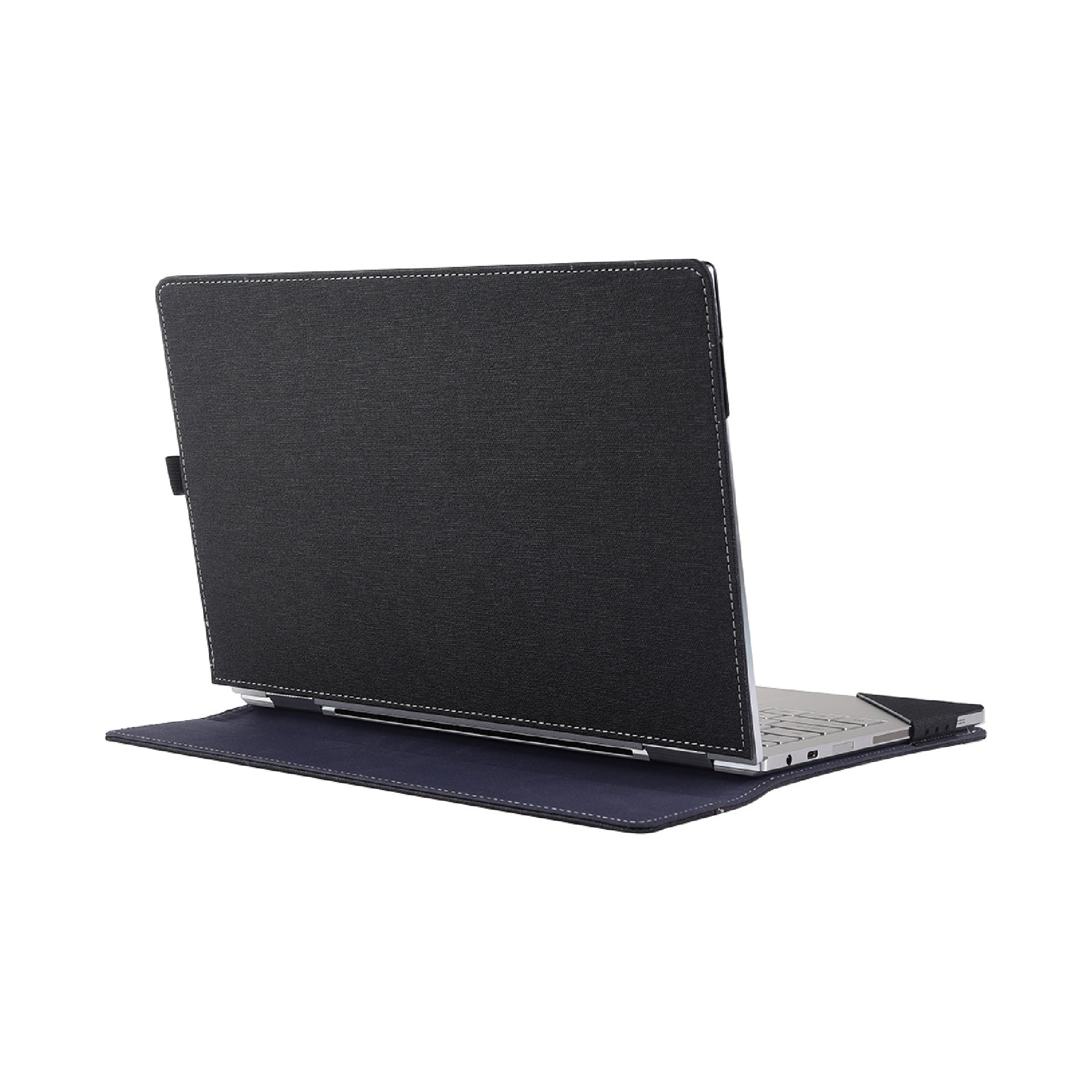 Black laptop case on a white background