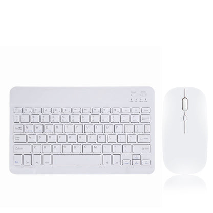 White keyboard and mouse set on a white background