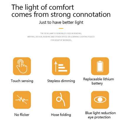 Touch LED Charging Small Desk Lamp - Yawmii
