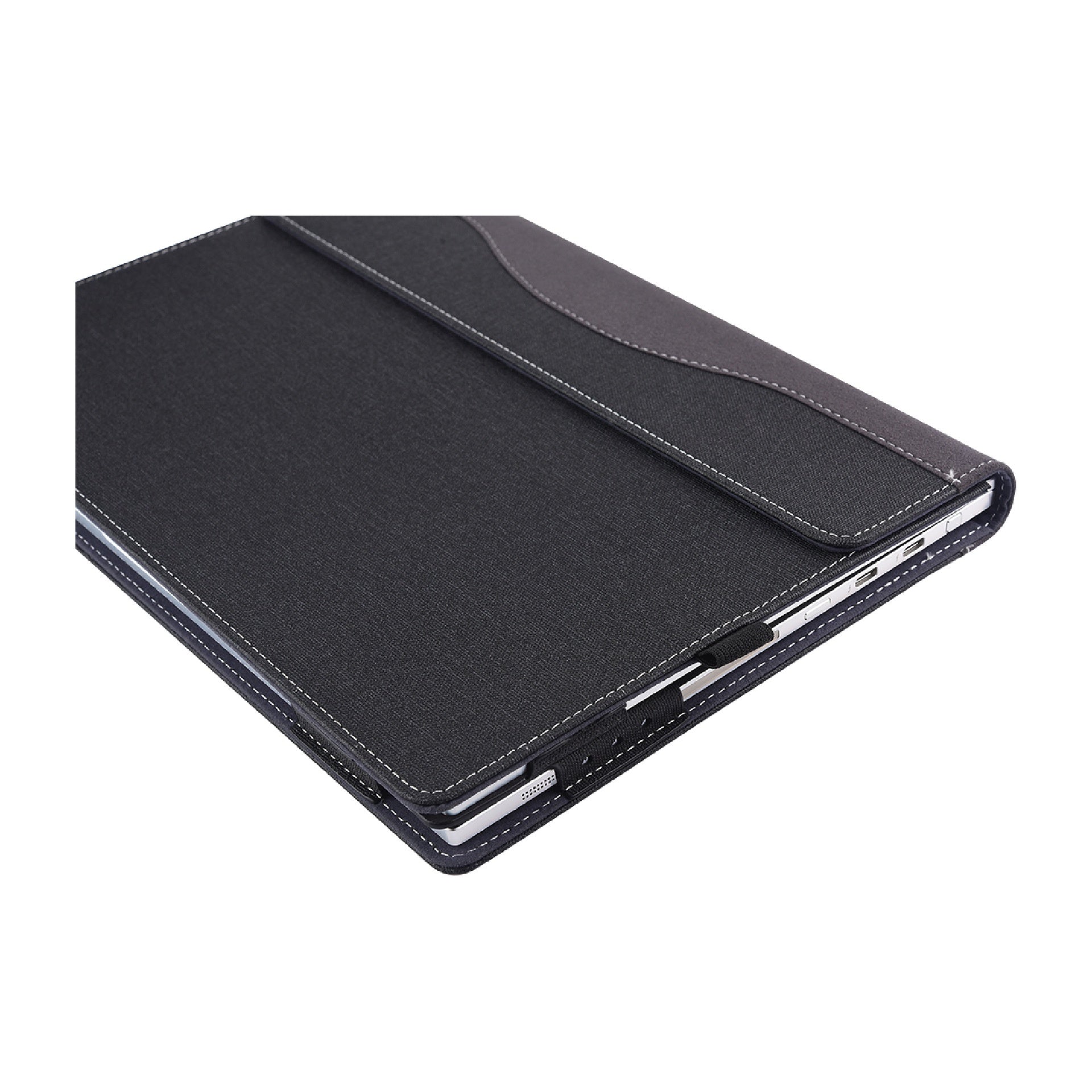 Black tablet case on a white background