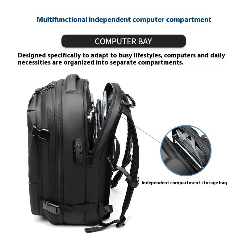 Men's Large-capacity Backpack Anti-theft - Yawmii