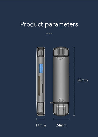 Vape device with dimensions labeled on a dark blue background