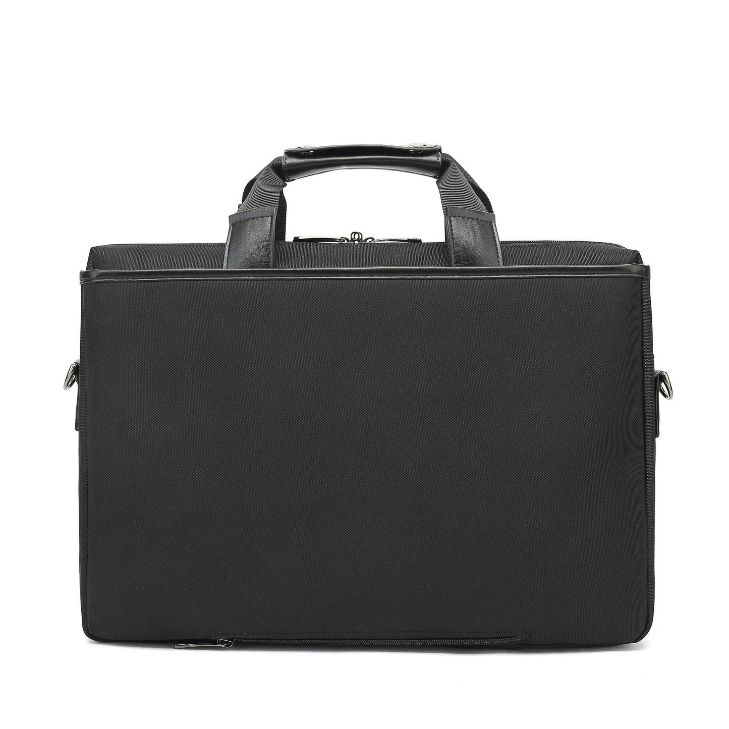 Black briefcase on a white background