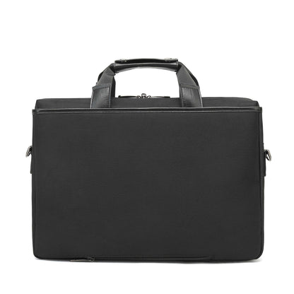 Black briefcase on a white background