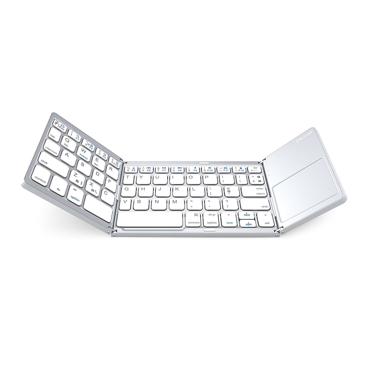 Foldable keyboard on a white background