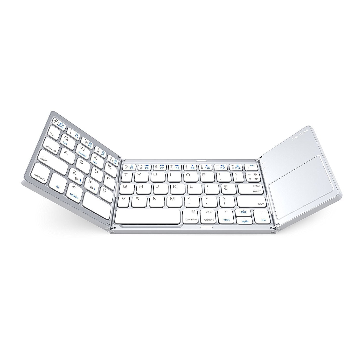 Foldable keyboard on a white background