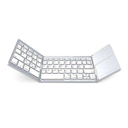 Foldable keyboard on a white background