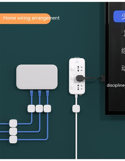 Home wiring arrangement with electrical outlets and cables on a dark green background
