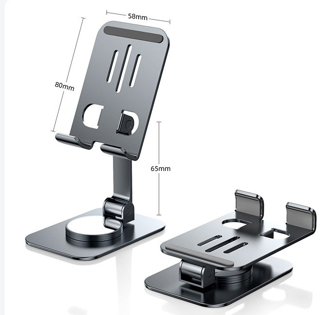 Phone holder with dimensions on a white background