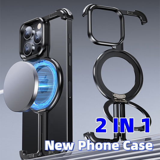 2-in-1 phone case with ring holder on a gray background