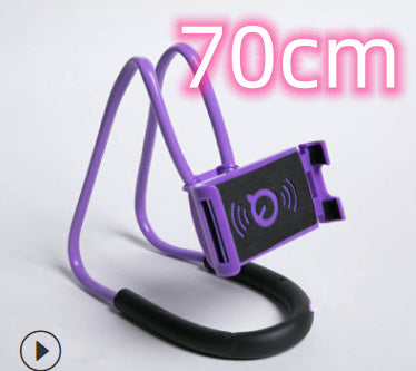 Purple phone holder with a measurement label '70cm' on a white background