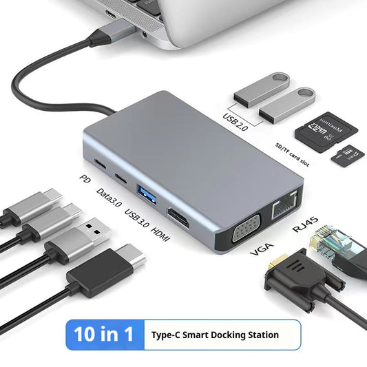 Type-c 7-in-1 Expansion Dock HDMI Projection Screen Usb Hub30 Multi-function Cable Seperater - Yawmii
