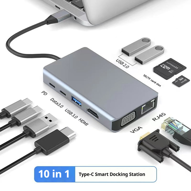 Type-c 7-in-1 Expansion Dock HDMI Projection Screen Usb Hub30 Multi-function Cable Seperater - Yawmii