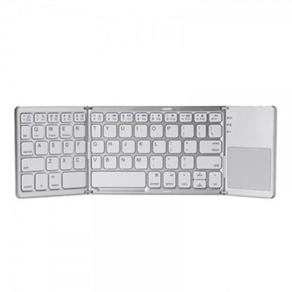 Foldable keyboard with touchpad on a white background