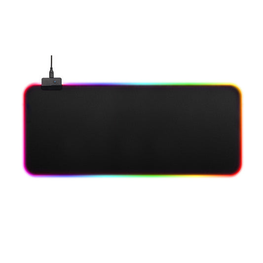 Gaming mouse pad with RGB lighting on a white background