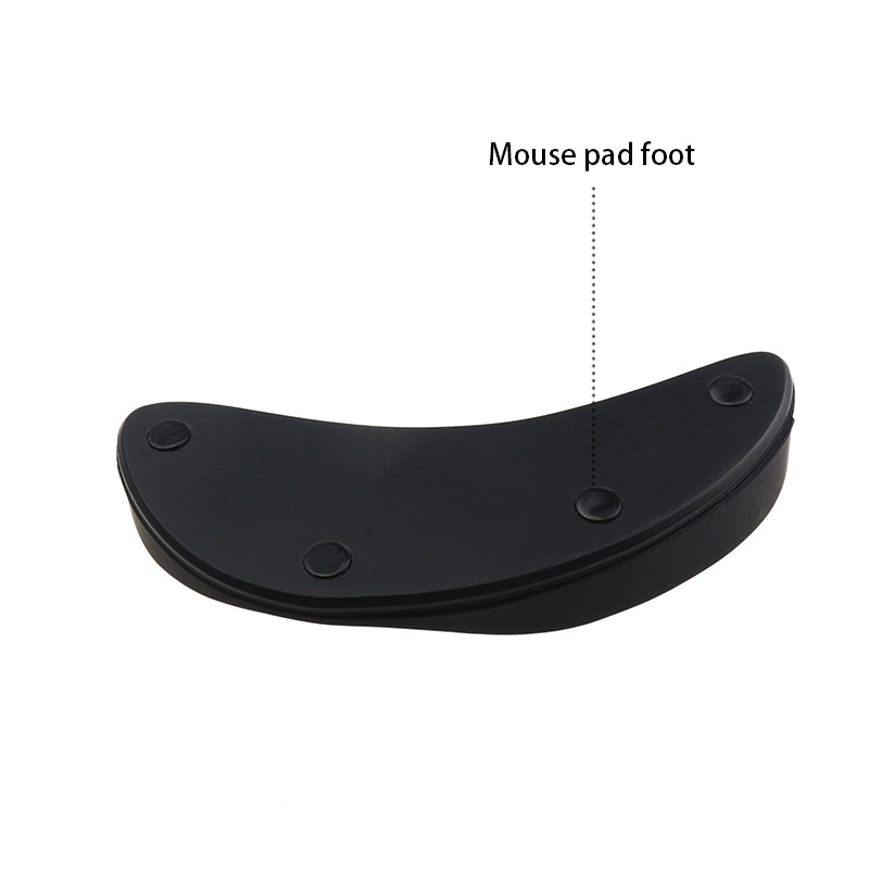 Black mouse pad foot on a white background