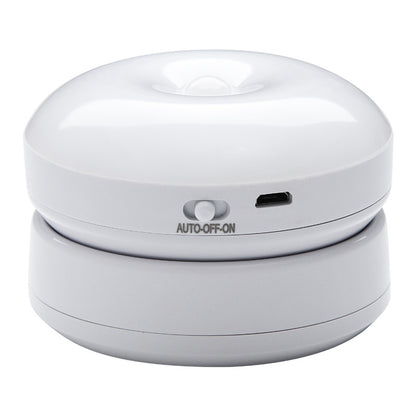 White electronic device with auto-off/on feature on a white background