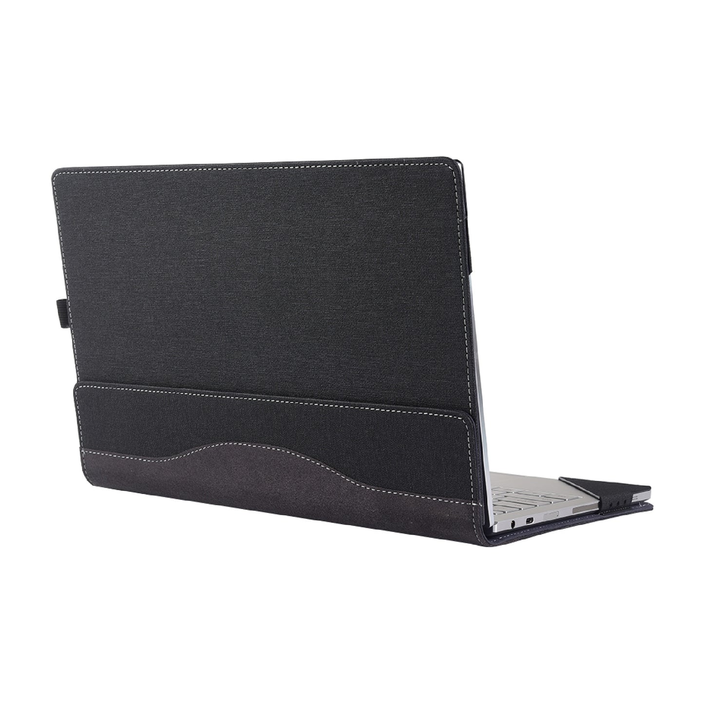 Black laptop case on a white background