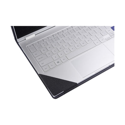 Laptop with a keyboard cover on a white background