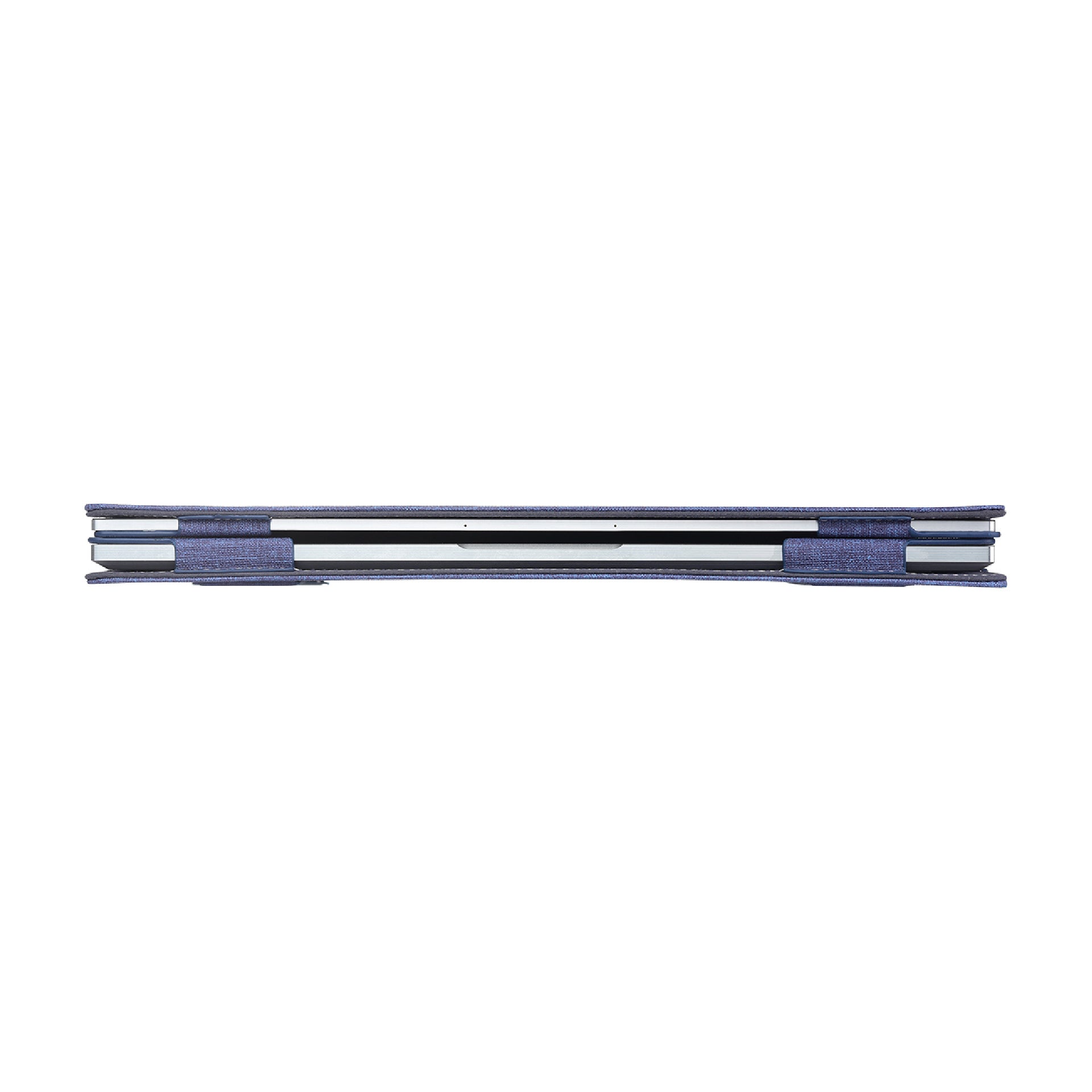 Set of knitting needles on a white background
