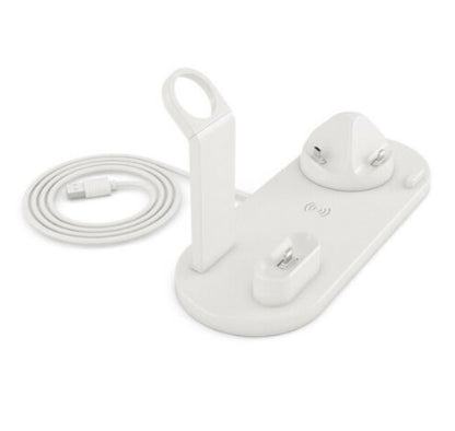 White electronic device with USB cable on a white background