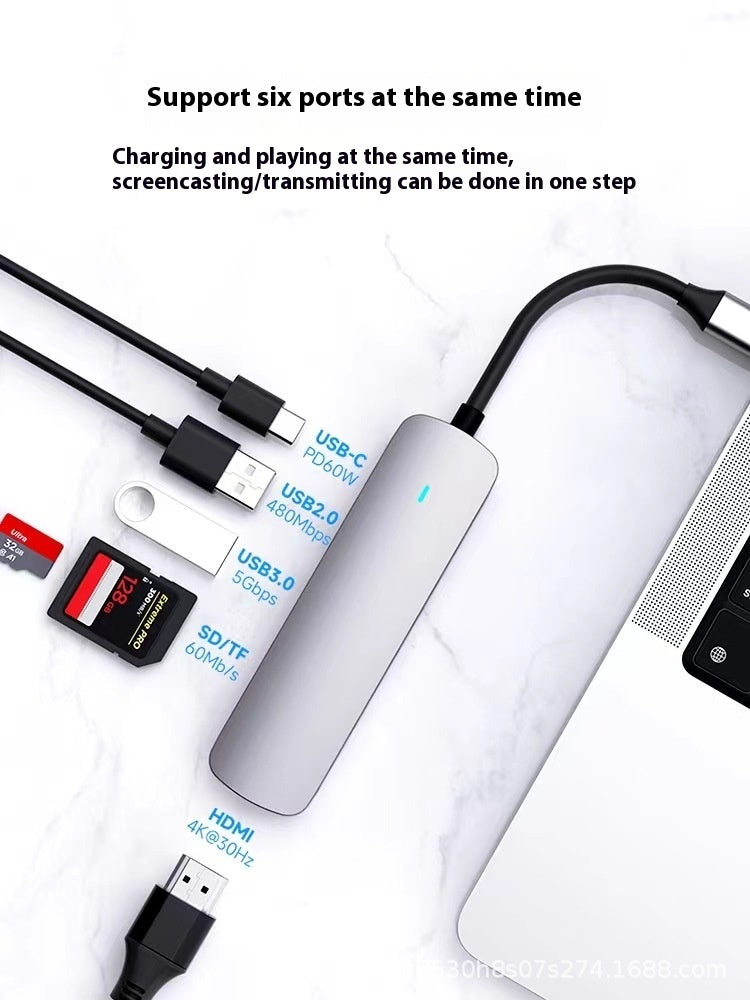Type-c 7-in-1 Expansion Dock HDMI Projection Screen Usb Hub30 Multi-function Cable Seperater - Yawmii