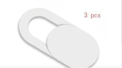 White door handle with three additional circular components on a white background