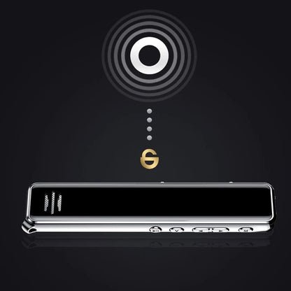 Electronic device with a logo on a black background