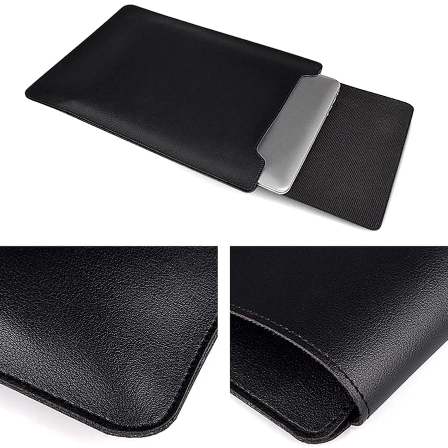 Black leather wallet with a silver card holder on a white background