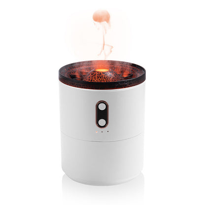 White container with a cracked black top on a white background