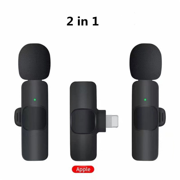2-in-1 microphone device with Apple logo on a white background