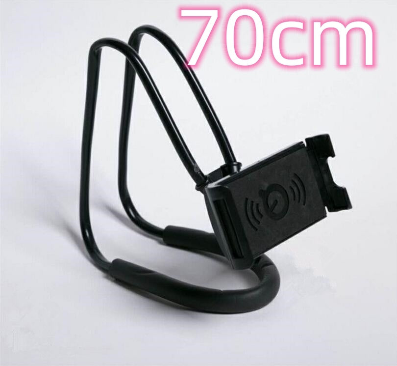 Black bike water bottle holder with a phone mount on a white background, labeled '70cm'.