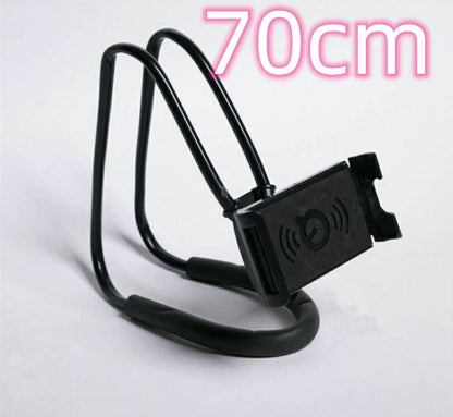 Black bike water bottle holder with a phone mount on a white background, labeled '70cm'.