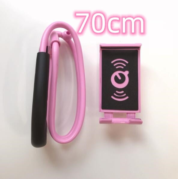 Pink dog leash with black handle and a matching pink device on a white background, labeled '70cm'.