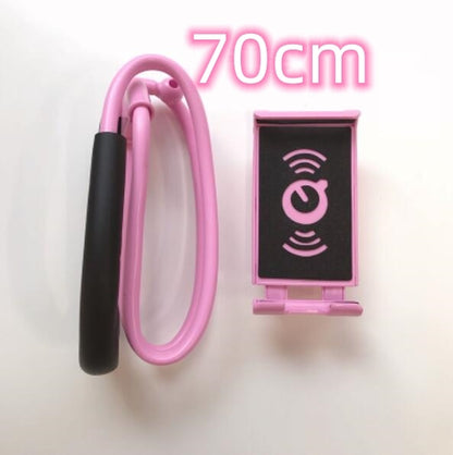 Pink dog leash with black handle and a matching pink device on a white background, labeled '70cm'.