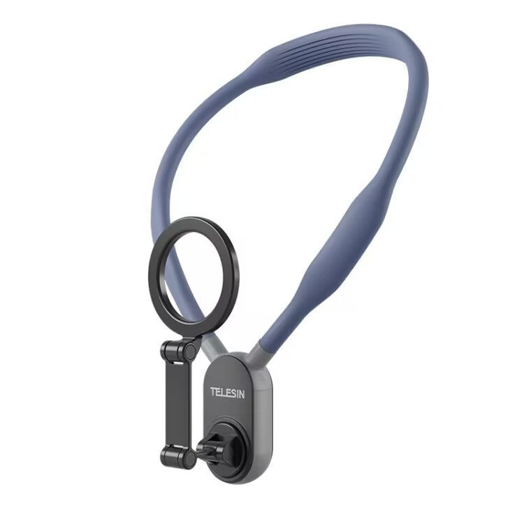 Phone mount with purple strap and Telesin branding on a white background