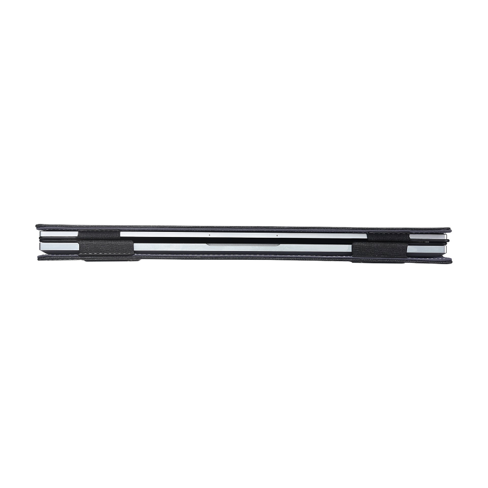 Set of black and silver metal bars on a white background