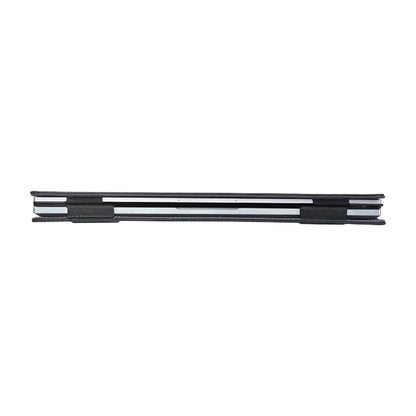 Set of black and silver metal bars on a white background