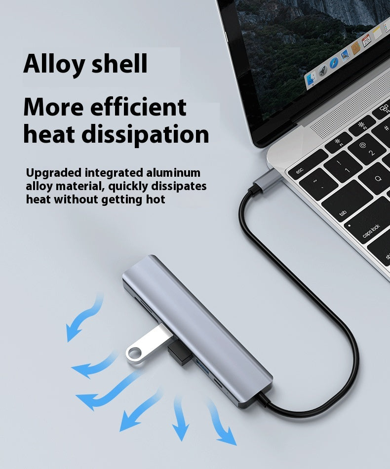 Type-c 7-in-1 Expansion Dock HDMI Projection Screen Usb Hub30 Multi-function Cable Seperater - Yawmii