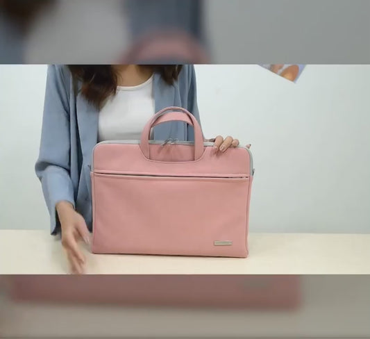 Leather Women Laptop Bag Notebook Carrying Case