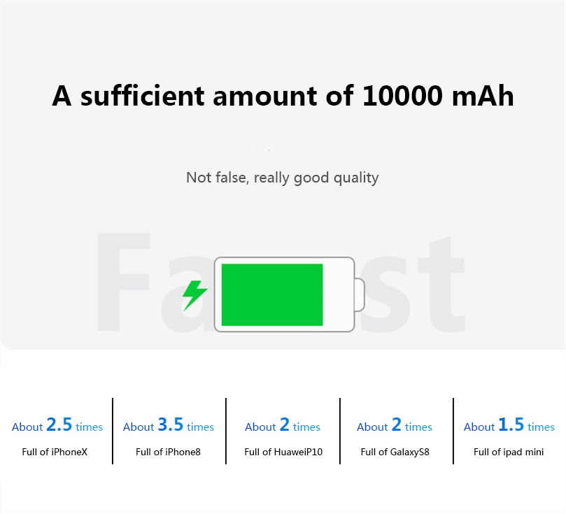 power bank external battery bank 8w quick charge powerbank portable charger with dual usb output for phone