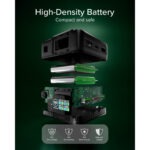 pulse power hd 35w, 10000mah, power delivery (pd 3.0 pps), afc, fast charging power bank, high density, ai lcd display, usb c, usb a, compact travel charger, black