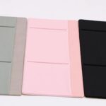 high end lycra fabric + faux leather mouse storage bag, featuring three pockets that can hold two mice, a capacitive stylus, and other electronic pens. this self adhesive multifunctional storage pouch is suitable for various computers, ipads