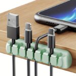 strong self adhesive silicone cable organizers with 7, 5, and 3 slots for managing cables, featuring cable holders and storage boxes to keep your wires neat and tidy!